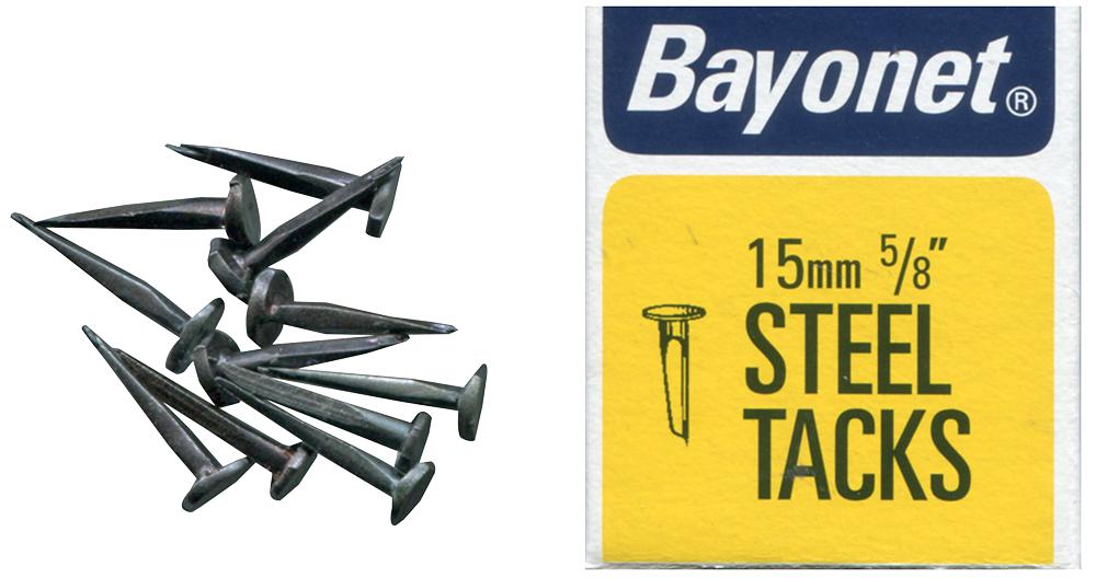 10206 NAIL TACKS BLUED, 15MM (50G) BAYONET