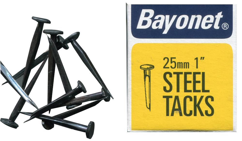 10210 NAIL TACKS BLUED, 25MM (50G) BAYONET