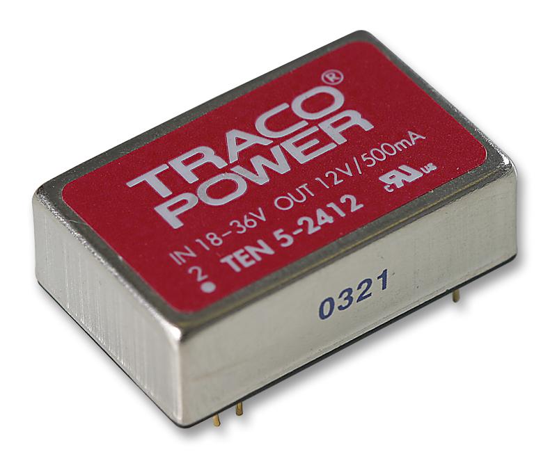 TEN 5-2412 CONVERTER, DC/DC, 5W, 12V TRACO POWER