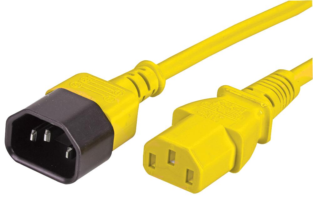 PELR0020 POWER CORD,IEC 60320 C14-C13, 1M PRO ELEC