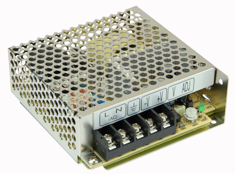 RS-50-24 PSU, ENCLOSED 24V 50W MEAN WELL