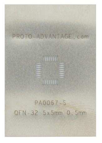 PA0067-S STENCIL, SS, QFN TO SMT DIP ADAPTER PROTO ADVANTAGE