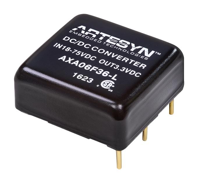 ARTESYN EMBEDDED TECHNOLOGIES Isolated Board Mount AXA01CC36-L DC-DC CONVERTER, 2 O/P, 25W ARTESYN EMBEDDED TECHNOLOGIES 2774248 AXA01CC36-L