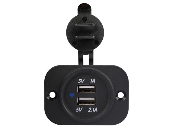 CC094 USB-LADER VOOR DE AUTO-INBOUW (12-24 VDC IN, 2 x 5 V UIT)