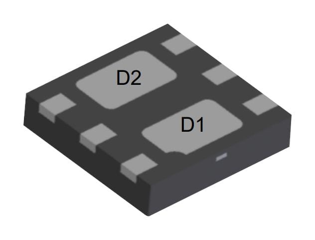 DIODES INC. MOSFET's - Dual DMP2110UFDB-7 TRANSISTOR MOSFET DUAL, 20V, U-DFN2020-6 DIODES INC. 3828422 DMP2110UFDB-7