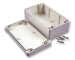 1555U2GY - Plastic Enclosure, Watertight, Wall Mount, Polycarbonate, 200 mm, 120 mm, 90 mm, IP68 - HAMMOND