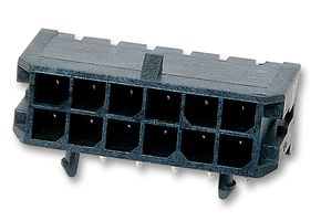 43045-0600 - Pin Header, Power, 3 mm, 2 Rows, 6 Contacts, Through Hole Right Angle, Micro-Fit 3.0 43045 - MOLEX