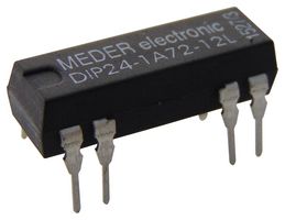 DIP24-1A72-12L - Reed Relay, SPST-NO, 24 VDC, DIP, Through Hole, 2 kohm, 500 mA - STANDEXMEDER