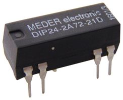 DIP24-2A72-21D - Reed Relay, DPST-NO, 24 VDC, DIP, Through Hole, 2 kohm, 500 mA - STANDEXMEDER