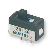 25146NAH - Slide Switch, DPDT, On-On, Through Hole, 25000N, 1 A - APEM