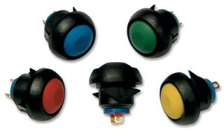 IBR3SAD6 - Industrial Pushbutton Switch, IB, 13.6 mm, SPST-NO, Momentary, Round, Red - APEM