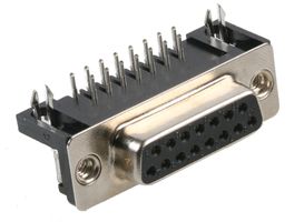 5504F1-15S-02-03-F1 - D Sub Connector, Standard, Receptacle, 5504, 15 Contacts, DA, Solder - MULTICOMP PRO