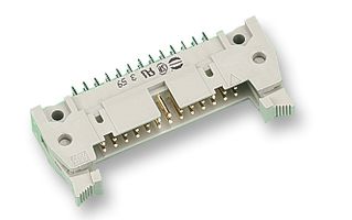 09 18 540 7914 - Pin Header, Short Latch, Wire-to-Board, 2.54 mm, 2 Rows, 40 Contacts, Through Hole, SEK 18 - HARTING