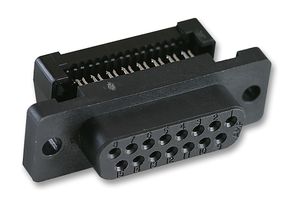 1658614-4 - D Sub Connector, DB9, Standard, Receptacle, AMPLIMITE HDF-20, 9 Contacts, DE, IDC / IDT - AMP - TE CONNECTIVITY