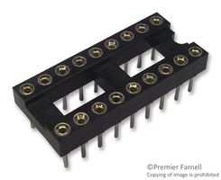 2227MC-18-03-08-F1 - IC & Component Socket, 18 Contacts, DIP Socket, 2.54 mm, 2227MC, 7.62 mm, Beryllium Copper - MULTICOMP PRO