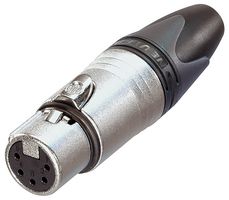 NC5FXX - XLR Connector, 5 Contacts, Socket, Cable Mount, Silver Plated Contacts, Metal Body, XX - NEUTRIK