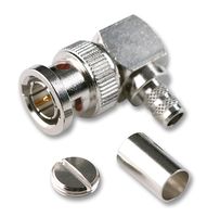 B1112A1-ND3G-1-50 - RF / Coaxial Connector, BNC Coaxial, Right Angle Plug, Crimp, 50 ohm, RG58, RG58C, Brass - AMPHENOL RF