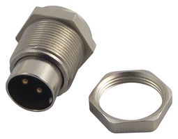 09-0081-00-04 - Circular Connector, 711 Series, Panel Mount Receptacle, 4 Contacts, Solder Pin, Brass Body - BINDER