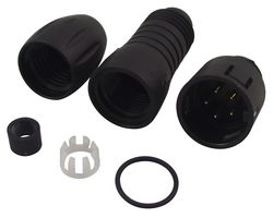 99 9113 03 05 - Circular Connector, 720 Series, Cable Mount Plug, 5 Contacts, Solder Pin, Nylon (Polyamide) Body - BINDER