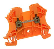 102006 WDU2.5 ORANGE - DIN Rail Mount Terminal Block, 2 Ways, 30 AWG, 12 AWG, 4 mm², Screw, 24 A - WEIDMULLER