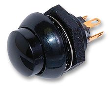 P9213122 - Industrial Pushbutton Switch, P9, 12 mm, SPDT-DB, Momentary, Round Raised, Black - OTTO CONTROLS