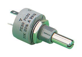 PE30L0FR103KAB - Rotary Potentiometer, Cermet, 10 kohm, 1 Turns, Linear, 3 W, ± 10%, PE30 - VISHAY