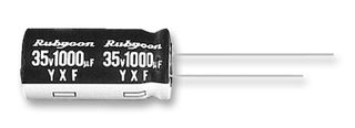 16YXF2200MEFC12.5X25 - Electrolytic Capacitor, Miniature, 2200 µF, 16 V, ± 20%, Radial Leaded, 10000 hours @ 105°C, Polar - RUBYCON