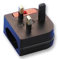 10950063/01 - Mains Converter Plug, Euro Cord, UK Plug, 3 A, 3 A, PP (Polypropylene) Body - ANSMANN