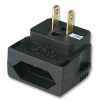 10950127 - Mains Converter Plug, Euro, US, 10 A, Black - ANSMANN