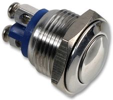 MP0042/2 - Vandal Resistant Switch, 16.2 mm, SPST-NO, Momentary, Round Domed, Natural - BULGIN LIMITED