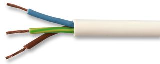 3183Y-1.50MMWHT50M - Multicore Cable, Unscreened, 3 Core, 1.5 mm², 164 ft, 50 m - MULTICOMP PRO