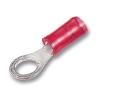 1-320551-4 - Ring Tongue Terminal, M4, #8, 18 AWG, 0.9 mm², PIDG, Red, White - AMP - TE CONNECTIVITY