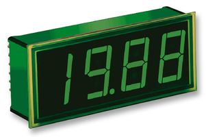 DMS-30PC-0-GS-C - Digital Panel Meter, Green LED, 3-1/2 Digits, DC Voltage, -200mV to +200mV - MURATA POWER SOLUTIONS