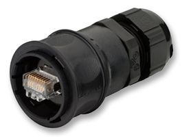 RJF5446 - Modular Connector, RJ45 Plug, 1 x 1 (Port), 8P8C, Cat5e, Cable Mount - AMPHENOL PCD