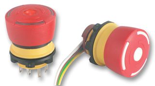 84-5030.0040 - Emergency Stop Switch, SPST-1NO / 1NC, On-Off, Wire Leaded, 3 A, 240 V, 250 V - EAO