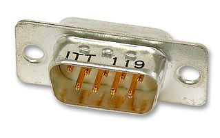 ZDA15P - D Sub Connector, DB15, Standard, Plug, ZDA, 15 Contacts, DA, Solder Cup - ITT CANNON