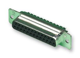 ZDB25S - D Sub Connector, DB25, Standard, Receptacle, ZDB, 25 Contacts, DB, Solder Cup - ITT CANNON