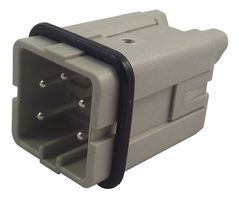 1498300000 - Heavy Duty Connector, 4+PE Signal, HA, Insert, 5 Contacts, 3A, Plug, Screw Pin - WEIDMULLER
