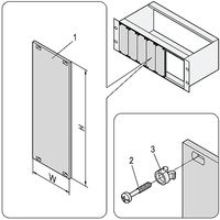 20838-107 - Panel, 3U, 3HP, Pack 5, Aluminium, Unfinished, Subracks and 19" Cases, 128.4 mm, 15.24 mm - NVENT SCHROFF