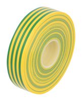 AT7 GREEN / YELLOW 33M X 25MM - Electrical Insulation Tape, PVC (Polyvinyl Chloride), Green, Yellow, 25 mm x 33 m - ADVANCE TAPES
