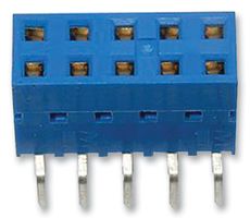 71991-302LF - PCB Receptacle, Board-to-Board, 2.54 mm, 2 Rows, 4 Contacts, Through Hole Mount, FCI Dubox 71991 - AMPHENOL COMMUNICATIONS SOLUTIONS