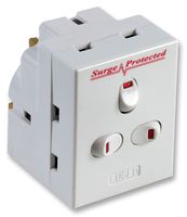 2229S - Mains Adapter, UK Plug, 3 x UK Mains, 13 A, White, PC (Polycarbonate) Body, 250 V - PRO ELEC