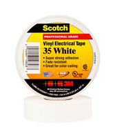 35 19MM WHITE - Electrical Insulation Tape, PVC (Polyvinyl Chloride), White, 19 mm x 20 m - 3M