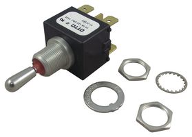 T7-211E5 - Toggle Switch, IP68S, (On)-Off-(On), DPDT, Non Illuminated, T7, Panel Mount, 16 A - OTTO CONTROLS