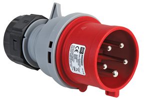K9045 RED - Pin & Sleeve Connector, 32 A, 415 V, Cable Mount, Plug, 3P+N+E, Red - HONEYWELL
