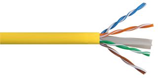CAT6 YELLOW 305M - Networking Cable, Unscreened, Cat6, 23 AWG, 0.26 mm², 1000 ft, 305 m - PRO POWER