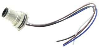 M12D-04PFFC-SH8B15 - Sensor Cable, M12 Receptacle, Free End, 4 Positions, 150 mm, 5.9 ", M - AMPHENOL LTW