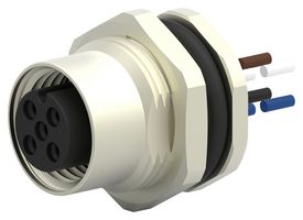 T4171110004-001 - Sensor Cable, A Coded, M12 Receptacle, Free End, 4 Positions, 200 mm, 7.87 " - TE CONNECTIVITY
