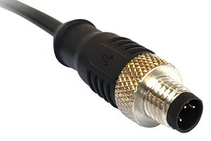PXPPVC12FIM04DCL010PVC - Sensor Cable, M12 Plug, Free End, 4 Positions, 1 m, 3.28 ft, Buccaneer M12 - BULGIN LIMITED