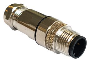 PXMBNI12FIM04DSCPG7 - Sensor Connector, Buccaneer M12 Series, M12, Male, 4 Positions, Solder Pin, Straight Cable Mount - BULGIN LIMITED
